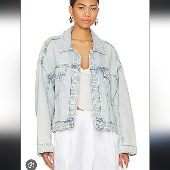 Blank NYC Light Blue Jean Jacket - Picture 1 of 6